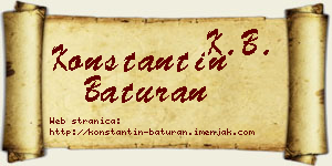 Konstantin Baturan vizit kartica